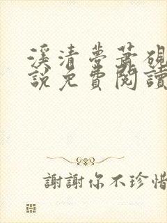 溪清梦萧砚池小说免费阅读最新章节