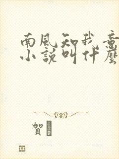 南风知我意原著小说叫什么