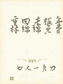 重回老板年少时林绵绵免费阅读封面