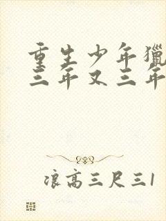 重生少年猎美 三年又三年