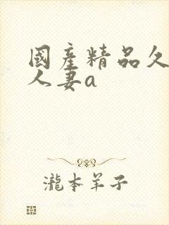 国产精品久久久人妻a