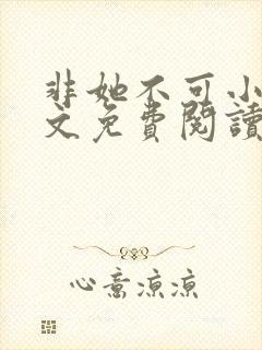 非她不可小说全文免费阅读无弹窗封面