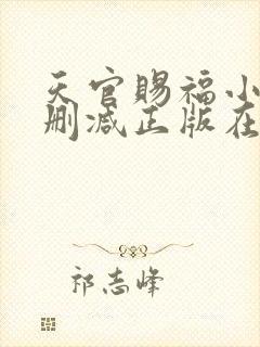 天官赐福小说无删减正版在线阅读封面