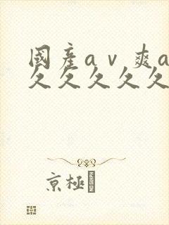 国产aⅴ爽av久久久久久麻豆