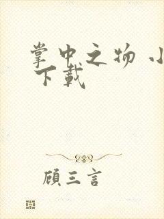 掌中之物 小说 下载封面