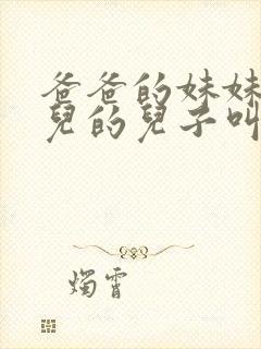 爸爸的妹妹的女儿的儿子叫我什么封面