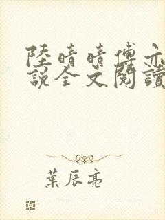 陆晴晴傅亦笙小说全文阅读