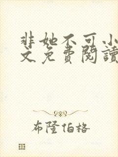 非她不可小说全文免费阅读