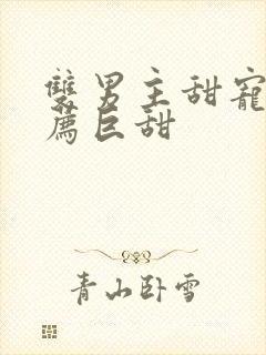 双男主甜宠文推荐巨甜