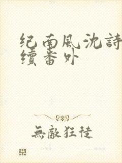 纪南风沈诗澜后续番外封面
