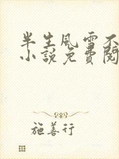 半生风雪不只你小说免费阅读无弹窗封面