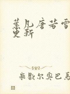 叶凡唐若雪现在更新