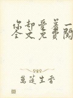 你却爱着一个他全文免费阅读未删减封面