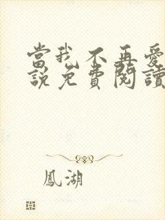 当我不再爱你小说免费阅读