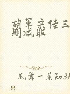 胡军宋佳三级未删减版