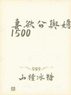 妻欲公与媳瑶瑶1500