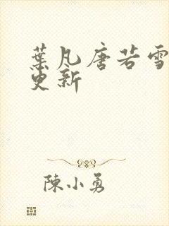 叶凡唐若雪章节更新