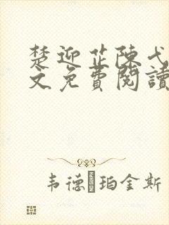 楚迎芷陈弋泽全文免费阅读最新章节