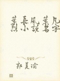叶长风叶凡十忠烈小说名字