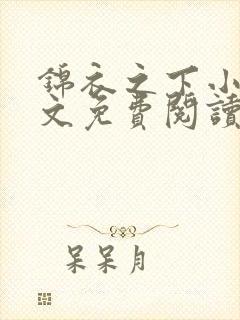 锦衣之下小说全文免费阅读无弹窗