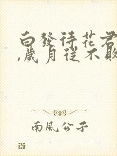 白发待花君莫笑,岁月从不败美人