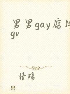 男男gay腐片gv