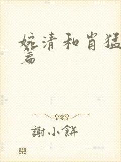 婉清和肖猛番外篇