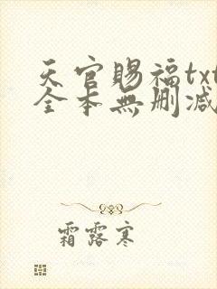 天官赐福txt全本无删减下载