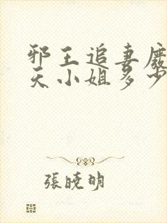 邪王追妻废材逆天小姐多少字