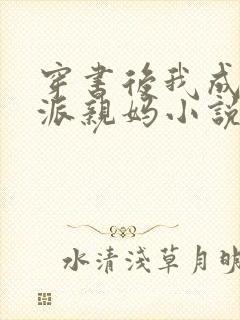 穿书后我成了反派亲妈小说封面