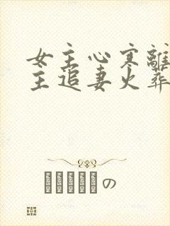 女主心寒离开男主追妻火葬场现言