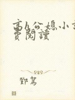 高h公媳小说免费阅读