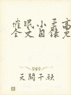 催眠小柔高达正全文目录免费阅读封面