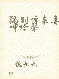 隔别传来妻子了呻吟声封面