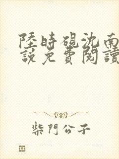 陆时砚沈南初小说免费阅读