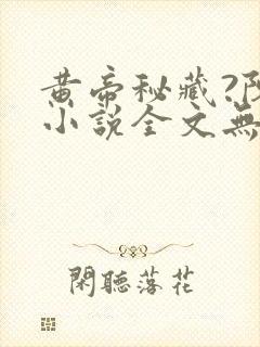 黄帝秘藏?陈启小说全文无删减