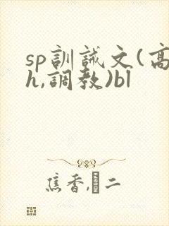 sp训诫文(高h,调教)bl