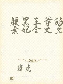 腹黑王爷的绝色弃妃全文免费阅读封面