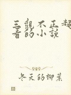 三观不正超级好看的小说