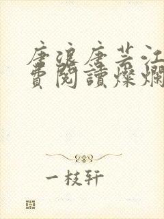 唐浪唐芸江姨免费阅读灿烂狂浪封面