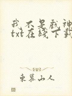 我不是戏神小说txt在线下载