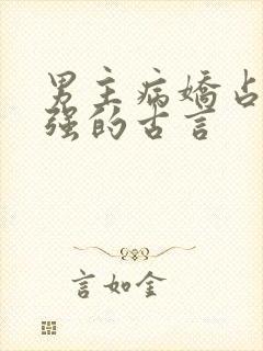 男主病娇占有欲强的古言