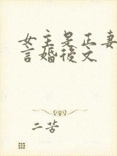 女主是正妻的古言婚后文封面