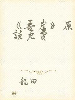 《吾岸》原著小说免费封面