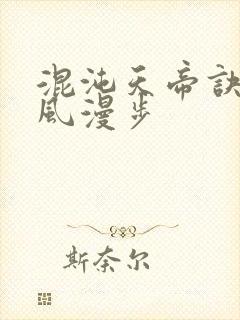 混沌天帝诀,随风漫步