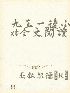 九王一后小说txt全文阅读
