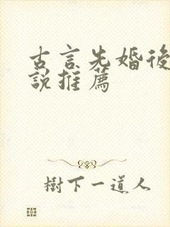 古言先婚后爱小说推荐