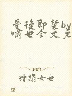 爱后即焚by林啸也全文免费阅读笔趣阁封面