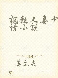 调教人妻少妇激情小说封面