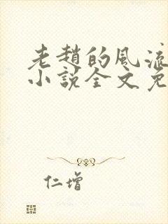 老赵的风流人生小说全文免费阅读